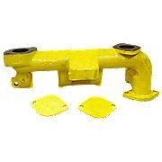 Gas Exhaust Manifold w/ 2 block off plates Exhaust Manifold Steiner Tractor Parts CKS069