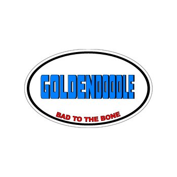 GOLDENDOODLE - Bad to the Bone - Dog Breed - Window Bumper Laptop Sticker Bumper Stickers Stickers S4319
