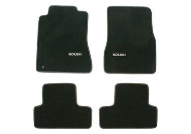 ROUSH 2005-2009 FORD MUSTANG GT V6 BLACK FLOOR MAT SET Custom Fit Roush 401355