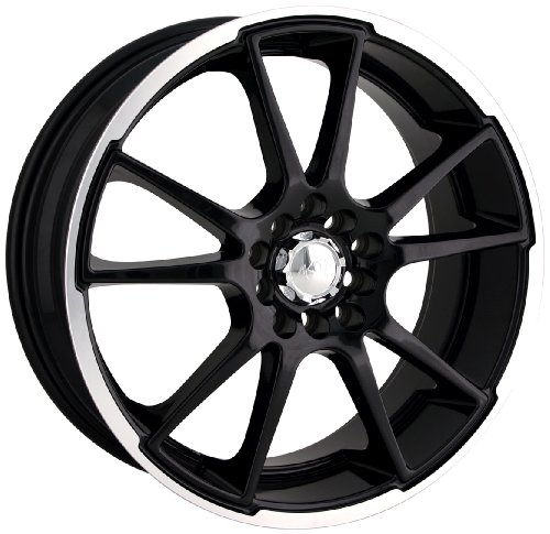Akita Racing AK-35 435 Black Wheel with Machined Lip (18x7) Car Akita Racing 435-8701B