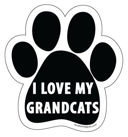 I Love My Grandcats Paw Magnet Bumper Stickers, Decals & Magnets Fundraising4pets PAW116