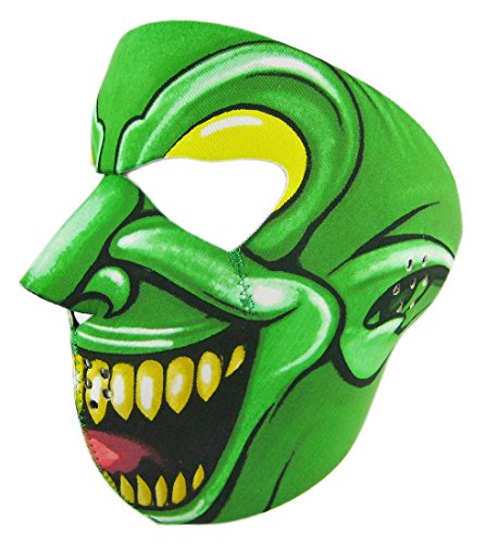 Green Goblin Neoprene Motorcycle Face Mask Facemask Face Masks SkullSkinz SFAGOO