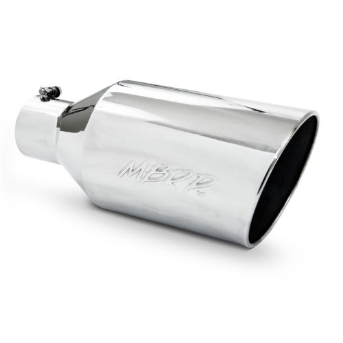 MBRP T5128 T304 Stainless Steel 4 Inlet 18 Length 8 Outer Diameter Rolled End Exhaust Tip Exhaust Pipes & Tips MBRP T5128