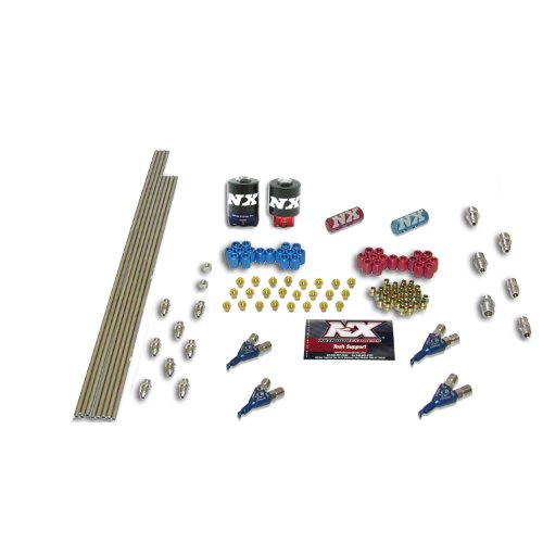 Nitrous Express 13393 4-Cylinder Shark / Piranha Plumbing Kit with 2 Solenoids and 75 HP Jets Fuel System Nitrous Express 13393
