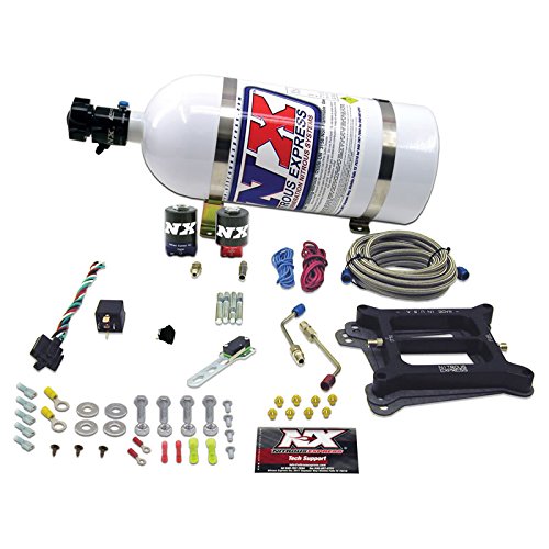 Nitrous Express 50045-00 4150 100-500 HP 4-BBL Alcohol Conventional Pro Power Plate System Nitrous Kits Nitrous Express 5004500