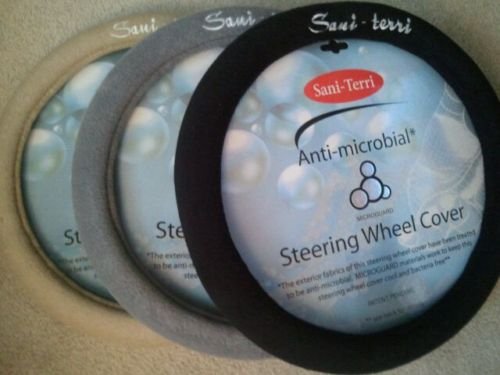 Antibacterial Steering Wheel Cover Black Steering Accessories st2