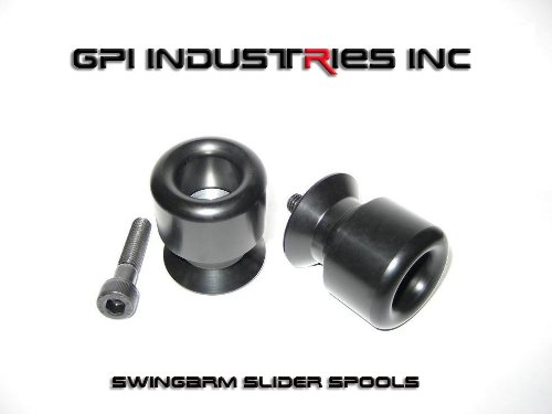 6mm Swingarm Spools for Yamaha YZF R1 R6 R6s R3 FZ1 FZ9 FZ09 FZ10 - 6 mm Swing arm Slider Spools by GPI Industries Swing Arm Spools GPI Industries 6mm Swingarm Slider Spools