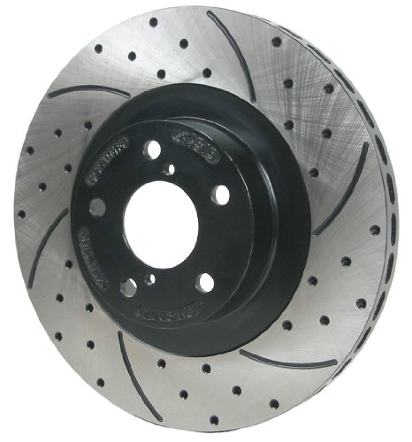 RacingBrake 9016-141 Drilled&Slotted Finish Rear Brake Rotor for VW Corrado 92-95 / Golf / Jetta (Vr6 - Non ABS) - Pair Rotors RacingBrake 9016141
