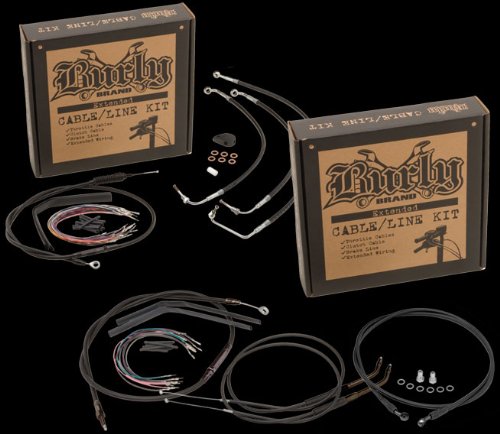 Burly B30-1041 Cable/Brake Line Kit for 16 Height Apehanger Handlebars Brake Cables & Lines Burly B30-1041