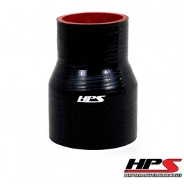 HPS (HTSR-350-450-L4-BLK) Black 3.5 - 4.5 x 4 Long Silicone Hose Reducer Coupler Connector HPS HTSR-350-450-L4-BLK