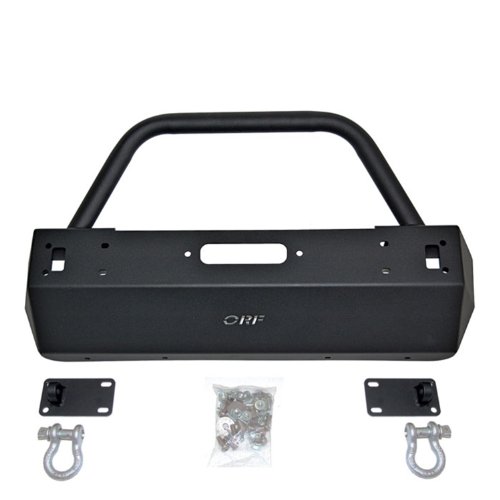 OR-Fab 83222 Front Wrinkle Black Finish Winch Bumper with Hoop Bumpers Or-Fab 83222
