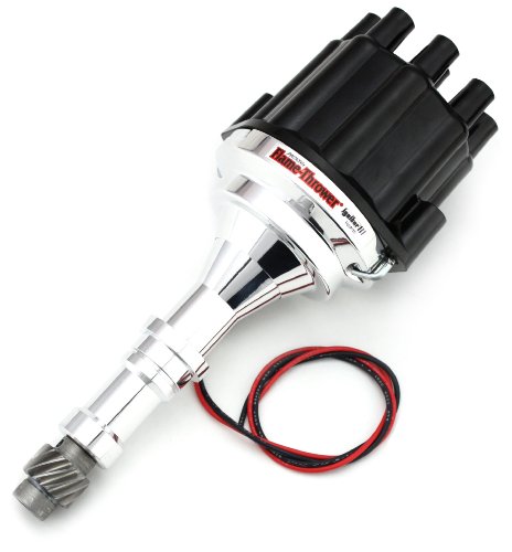 Pertronix D7150800 Flame-Thrower Non Vacuum Black Cap Billet Electronic Distributor with Ignitor III Technology for Buick V8 Distributors Pertronix D7150800