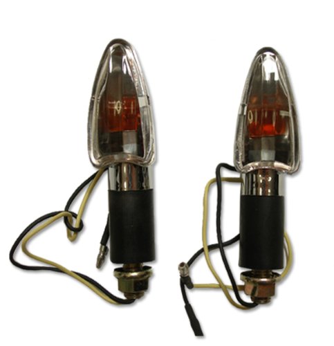 Chrome Arrow Motorcycle Turn Signals for Aprilla,Buell,KTM Turn Signal Assemblies & Lenses vipcycle.com T8284-AS
