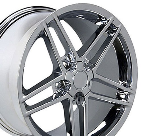 Z06 Style Wheels Fits Camaro Corvette - Chrome 17x9.5 Set of 4 Replica OE Wheels / Wheel1x 5353286