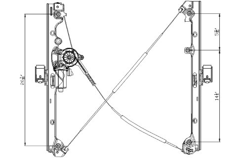 Tyc 660198 660197 Power Replacement Front Driver Side Window Regulator Power Window Regulators TYC WRT-CV1099C-PF-P2