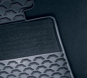 BMW FRONT Black 3 Series (XI models only) E90, E91, E92 All Season Floor Mats 2006-2012 Genuine OEM 51470427557 (set of 2 front mats) Custom Fit 51470427557