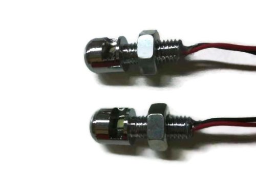 Silver LED License Plate Lights Bolts Bulbs Volar Motorsport LPL001-Silver