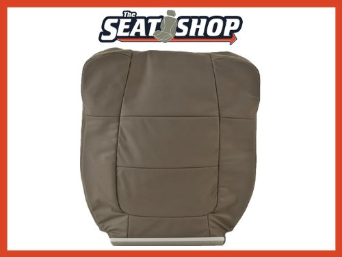 01 02 Ford F150 Lariat SuperCrew Buckets Grey Leather Seat Cover P4 LH top Accessories The Seat Shop CT-F150-GR-P4-D