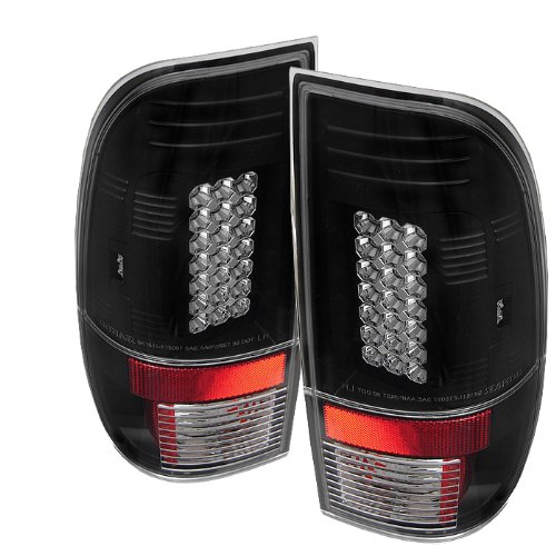 Tail Light Assemblies Spyder Auto ALT-YD-FF15097-LED-BK
