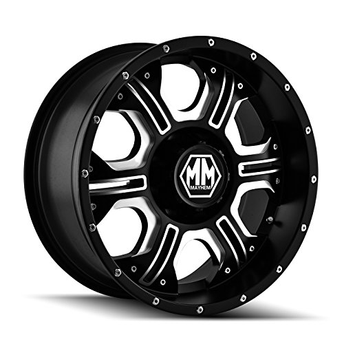 Mayhem Havoc 8020 Matte Black Wheel with Machined and Milled Spokes (20x9/6x139.7mm) Off-Road 4X4s Mayhem 8020-2983M18