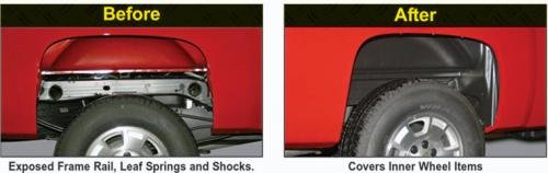 Rugged Liner WWC07 Rugged Liner; Wheel Well Inner Liner; Rear; Pair; Custom Fit Rugged Liner WWC07