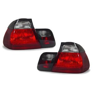 1999-2001 BMW E46 3 Series 4DR FULL Smoked Tail Light - 4 Pieces Brake & Tail Light Assemblies Depo TL-B3-E46-4D-99-SMK-4PCS
