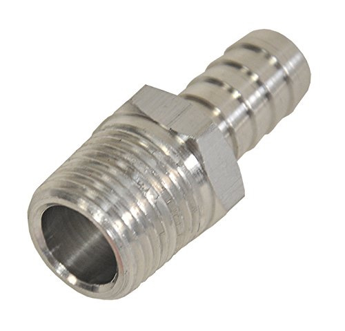 Derale 98103 1/2 NPT Male x 1/2 Straight Hose Barb Fitting Automatic Irrigation Equipment Derale 98103