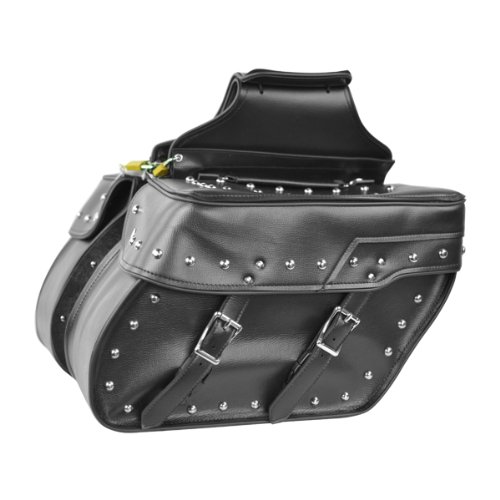 Motorcycle Saddlebags - SD4082 Studs 16Lx11Hx7W Saddle Bags Jafrum SD4082Studs