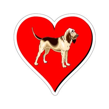 Bloodhound Love - Window Bumper Sticker Bumper Stickers Stickers S5223