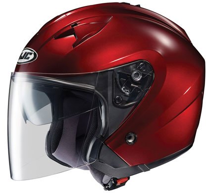 HJC Mens IS-33 Open Face Motorcycle Helmet Wine Small S Helmets HJC Helmets 954-262