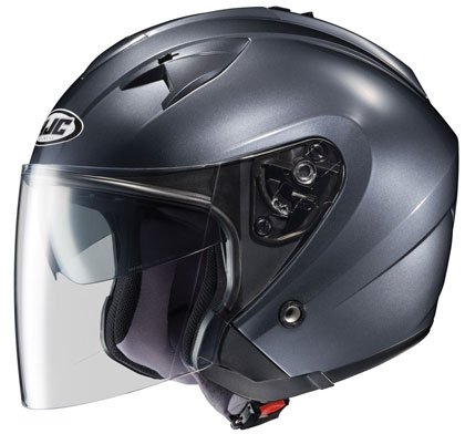 HJC Mens IS-33 Open Face Motorcycle Helmet Anthracite Medium M Helmets HJC Helmets 954-563