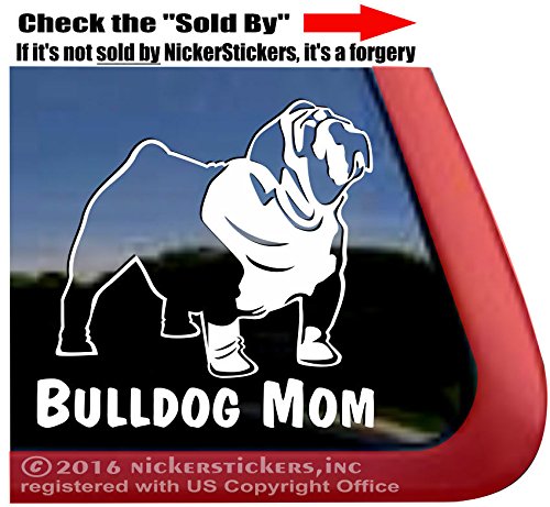 Bulldog Mom Dog Vinyl Window Auto Decal Sticker Bumper Stickers, Decals & Magnets NickerStickers DC326MOM
