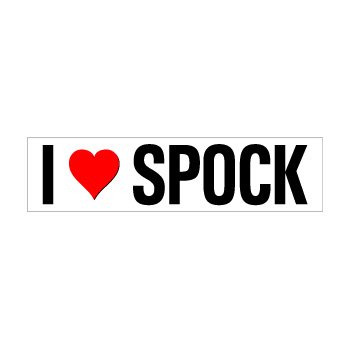 I Heart Love Spock - Window Bumper Sticker Bumper Stickers Stickers S5324