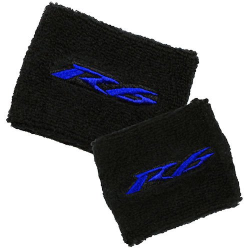 Yamaha R6 Black/Blue Brake/Clutch Reservoir Sock Cover Set Fits YZF-R6, R6 Pads Moto Socks YR6-BKB-ST