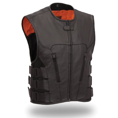 First Manufacturing Men's Updated SWAT Team Style Vest (Black, Large) Men First Manufacturing FIM645CSL-L