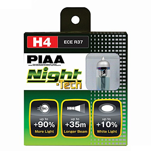 PIAA 10704 H4 (9003 or HB2) Night Tech High Performance Halogen Bulb, (Pack of 2) Performance Parts & Accessories Piaa 10704