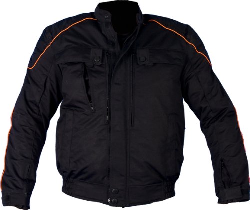 Jackets & Vests Hot Leathers JKM1001BLK/ORGEM