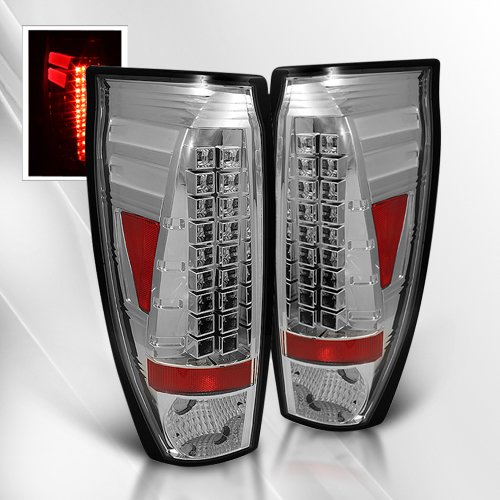 Chevy Avalanche 02 03 04 05 06 LED Tail Lights ~ pair set (Chome) Tail Lights Darkside LT-LED-CAV02-C-YDX
