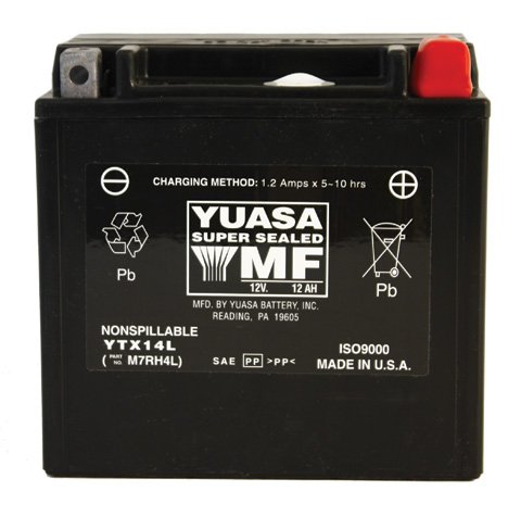 Yuasa YUAM7RH4L YTX14L Battery Batteries Yuasa YUAM7RH4L