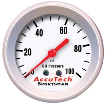 LA46510 Longacre AccuTech OP Gauge 0-100 PSI Sportsman New Fuel Pressure Longacre LA46510