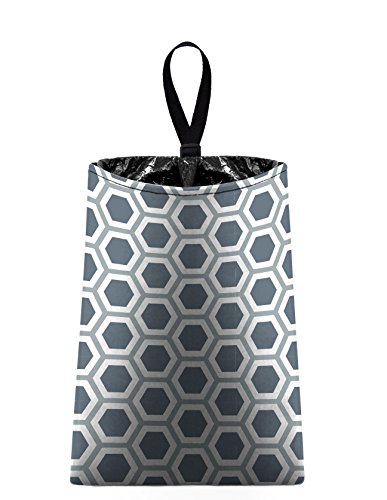 Auto Trash (Honeycomb - Silver Grey White) by The Mod Mobile - litter bag/garbage can for your car Garbage Cans The Mod Mobile 123