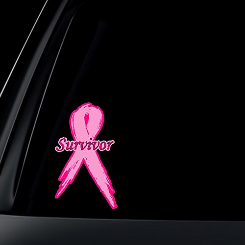 Breast Cancer Pink Ribbon Survivor Car Decal / Sticker Bumper Stickers, Decals & Magnets World Design WD-DECAL-00026