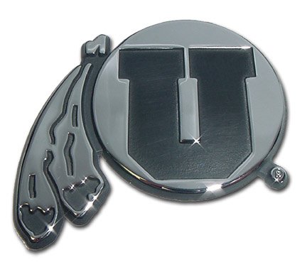 University of Utah Utes Chrome Plated Premium Metal Car Truck Motorcycle Emblem Bumper Stickers, Decals & Magnets Elektroplate UTAH-C