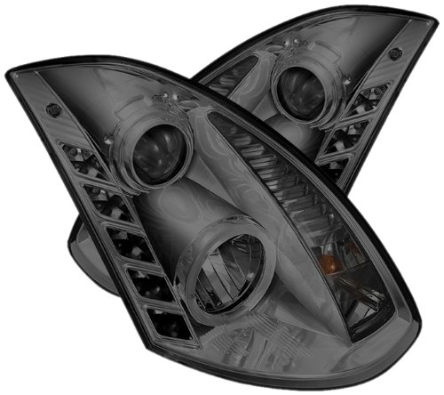 Spyder Auto PRO-YD-IG35032D-DRL-SM Smoke LED Projection Headlight Headlight Bulbs Spyder Auto PRO-YD-IG35032D-DRL-SM