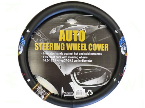 Simulated Leather Wheel Cover with Embossed Design - Patriotic Bald Eagle Categories WC05LFG