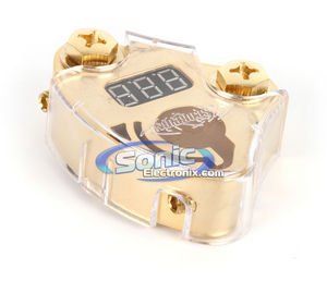 XScorpion RED LED Digital Voltage Meter 24K Gold Finish Battery Terminal With Cover Categories Xscorpion DBT24RG