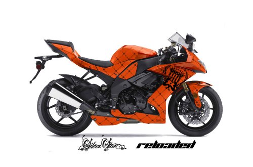 Silver Star AMR Racing 2008-2010 Kawasaki Ninja Zx10, Z X10. Sport Bike Graph... Decals Silver Star B0059BIUW0