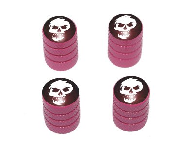 Skull Abstract - Tire Rim Valve Stem Caps - Pink Valve Stems & Caps  V052_Pink