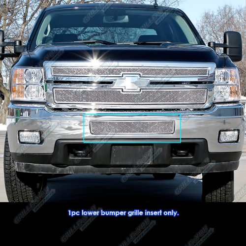 APS C76832T Chrome Grille Bolt Over for select Chevrolet Silverado 2500 HD Models Grille Inserts APS C76832T