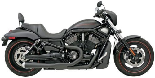 Bassani Manufacturing Road Rage 2-Into-1 Exhaust System - Black - Short 1V21JB Complete Systems Bassani Xhaust 1V21JB
